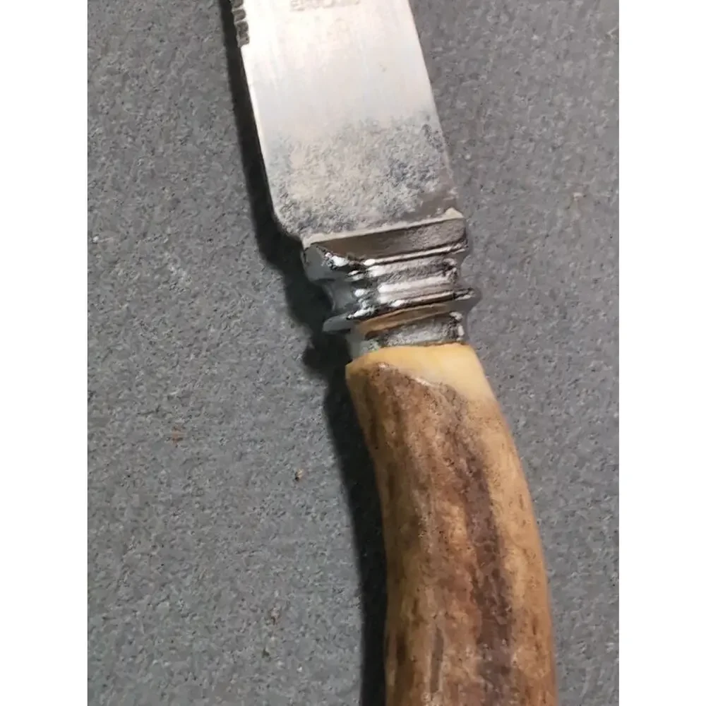 Vintage Viners Sheffield England Stag Handle Cheese Knife Forked Stainless